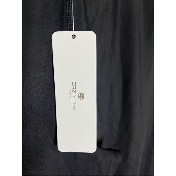 Crz Yoga Black Wide Leg Side Pockets Casual Legging Pants Size Small NWT - Picture 5 of 6